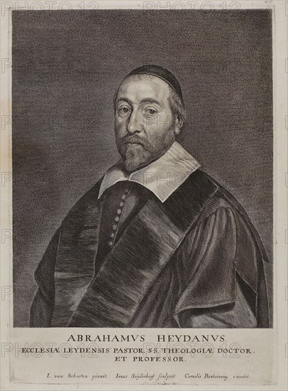 Abraham Heydan, n.d., Jonas Suyderhoef (Dutch, c. 1613-1686), after Joris van Schooten (Dutch, 1587-1651), Holland, Engraving on ivory laid paper, 323 x 230 mm (plate), 337 x 248 mm (sheet)