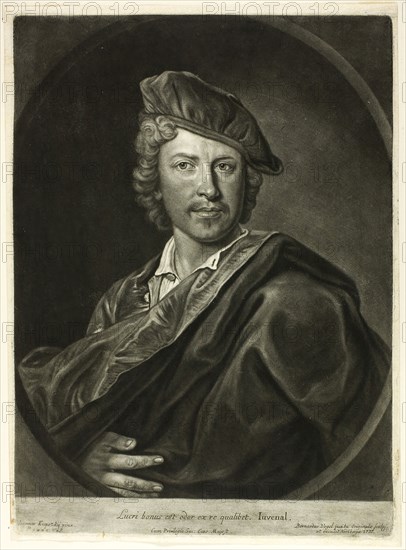 Johann Kupetzky, 1737, Bernhard Vogel (German, 1683-1737), after Johann Kupetzky (Slovakian, 1667-1740), Germany, Mezzotint in black on ivory wove paper, 364 x 264 mm