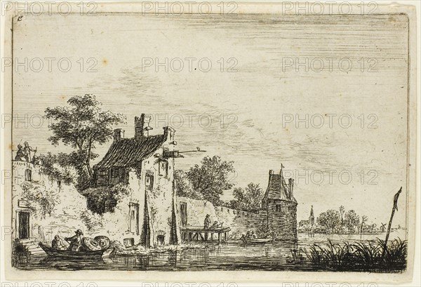 The Departure of the Two Fishermen, n.d., Anthoni Waterlo, Dutch, 1609-1690, Holland, Etching on paper, 93 x 143 mm (image/plate), 99 x 149 mm (sheet)
