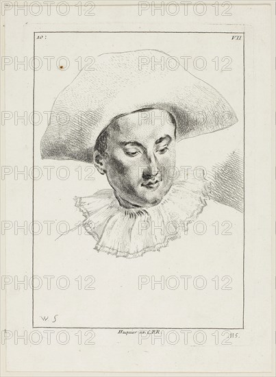 Man’s Head (with hat and ruff), n.d., Anne Claude Philippe Caylus, French, 1692-1765, France, Etching and engraving on paper, 175 × 125 mm (image), 189 × 136 mm (plate), 216 × 157 mm (sheet)