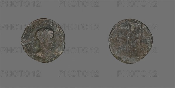 Coin Portraying Emperor Constantine II Caesar, about AD 330/336, Roman, Roman Empire, Bronze, Diam. 1.7 cm, 1.96 g