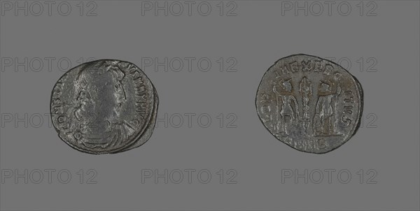 Coin Portraying Emperor Constantine I, AD 336/337, Roman, minted in Nicomedia, Roman Empire, Bronze, Diam. 1.7 cm, 1.46 g