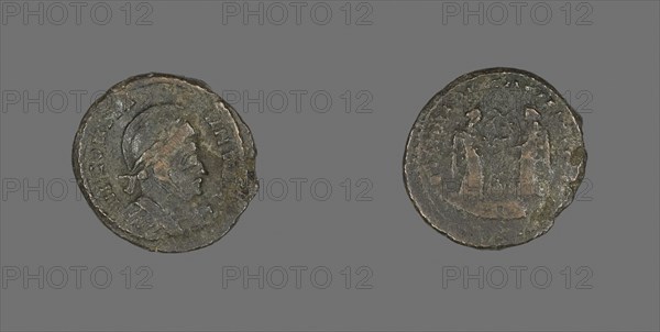 Coin Portraying Emperor Constantine I, AD 318/319, Roman, Roman Empire, Bronze, Diam. 1.8 cm, 2.27 g