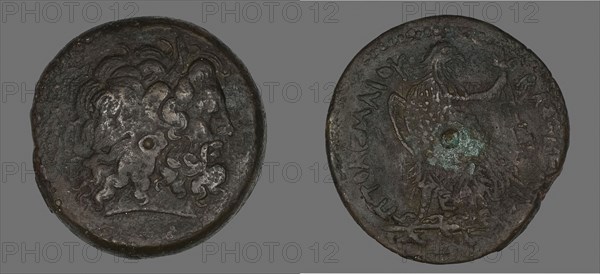 Coin Depicting the God Zeus, 222/204 BC, issued by Ptolomy IV (?), Greco-Egyptian, Roman Empire, Bronze, Diam. 4 cm, 42.33 g