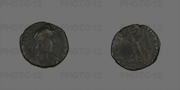 Coin Portraying Emperor Valens, AD 364/378, Roman, Roman Empire, Silver, Diam. 1.8 cm, 2.71 g