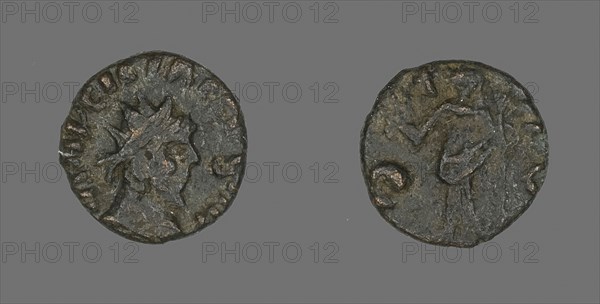 Coin Portraying the Radiate Bust of an Emperor, 3rd century AD, Roman, Roman Empire, Bronze, Diam. 1.2 cm, 1.06 g