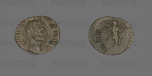 Coin Portraying an Emperor, mid–3rd century AD, Roman, Roman Empire, Bronze, Diam. 1.9 cm, 2.93 g
