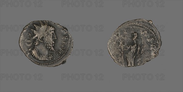 Coin Portraying Emperor Tetricus, AD 271/274, Roman, Roman Empire, Bronze, Diam. 1.8 cm, 2.97 g