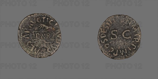 Coin Depicting Hand with Scales, AD 41/54, Roman, Roman Empire, Bronze, Diam. 1.9 cm, 2.68 g