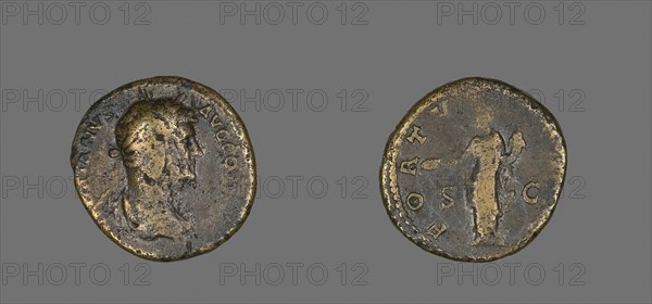 Sestertius (Coin) Portraying Emperor Hadrian, AD 117/138, Roman, Roman Empire, Bronze, Diam. 2.6 cm, 11.41 g
