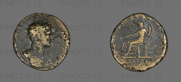 Dupondius (Coin) Portraying Emperor Hadrian, AD 117/138, Roman, Roman Empire, Bronze, Diam. 2.7 cm, 13.97 g