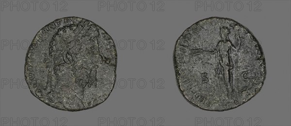 Sestertius (Coin) Portraying Marcus Aurelius or Lucius Verus, AD 161/180, Roman, Roman Empire, Bronze, Diam. 2.8 cm, 18.85 g