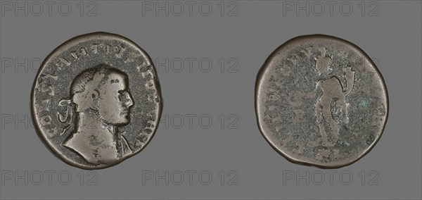 Coin Portraying Emperor Constantius I, AD 293/306, Roman, Roman Empire, Bronze, Diam. 2.7 cm, 8.77 g