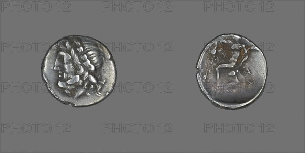 Hemidrachm (Coin) Depicting the God Zeus, late 4th century BC, Greek, minted in Megalopolis, Megalópolis, Silver, Diam. 1.6 cm, 2.36 g