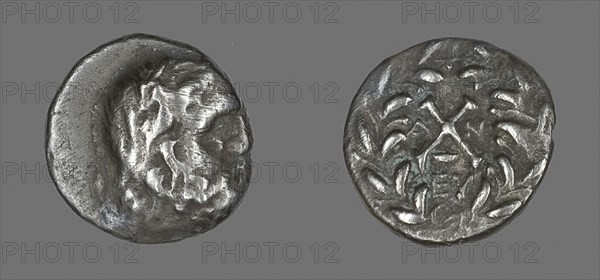 Hemidrachm (Coin) Depicting the God Zeus Amarios, 222/146 BC, Greek, Ancient Greece, Silver, Diam. 1.4 cm, 2.30 g