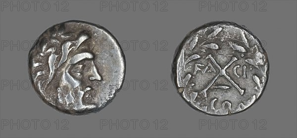 Hemidrachm (Coin) Depicting the God Zeus Amarios, 191/146 BC, Greek, Ancient Greece, Silver, Diam. 1.3 cm, 2.35 g