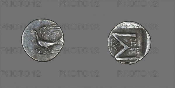 Hemidrachm (Coin) Depicting a Dove, 251/146 BC, Greek, Ancient Greece, Silver, Diam. 1.6 cm, 2.08 g
