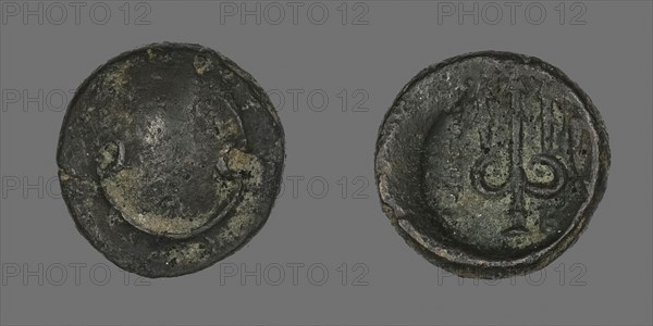 Coin Depicting a Boeotian Shield, about 196/146 BC, Greek, Boeotia, Ancient Greece, Bronze, Diam. 1.4 cm, 1.99 g