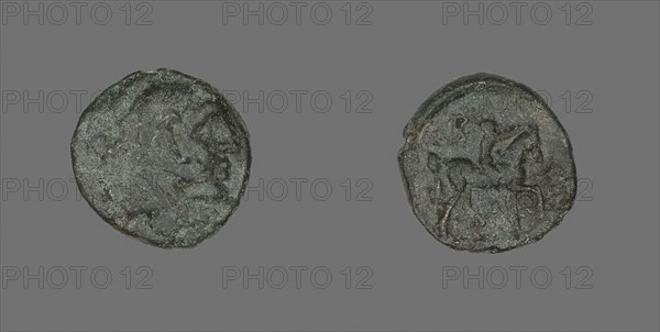 Coin Depicting the Hero Herakles, 277/239 BC, Greek, Ancient Greece, Bronze, Diam. 1.8 cm, 3.90 g
