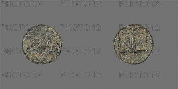 Coin Depicting Pegasus, 400/310 BC, Greek, Ancient Greece, Bronze, Diam. 0.9 cm, 0.77 g