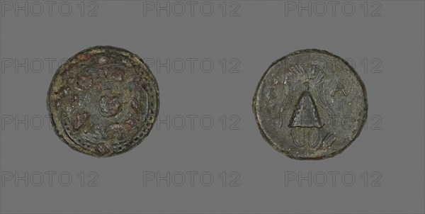Coin Depicting the Goddess Artemis, 286/220 BC, Greek, Ancient Greece, Bronze, Diam. 1.7 cm, 3.83 g
