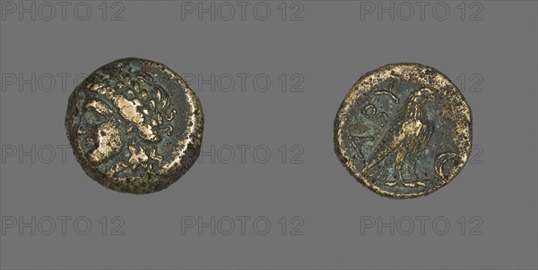 Coin Depicting the God Apollo, 320/200 BC, Greek, Ancient Greece, Bronze, Diam. 1.7 cm, 4.20 g