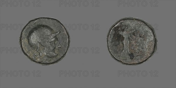 Coin Depicting the Goddess Athena, after 133 BC, Greek, Ancient Greece, Bronze, Diam. 1.8 cm, 8.67 g
