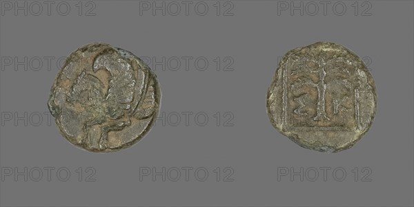 Coin Depicting Pegasus, 4th century BC, Greek, Ancient Greece, Bronze, Diam. 1 cm, 0.97 g