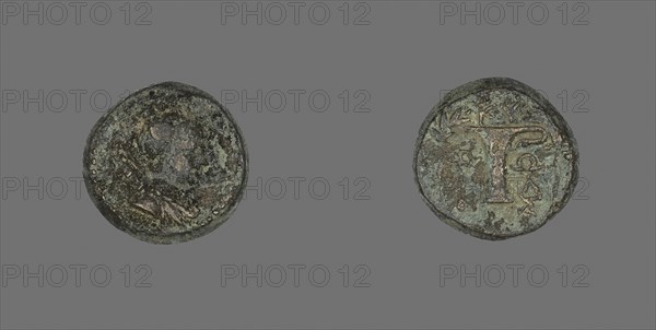 Coin Depicting the Goddess Artemis, after 190 BC, Greek, Ancient Greece, Bronze, Diam. 1.6 cm, 5.12 g