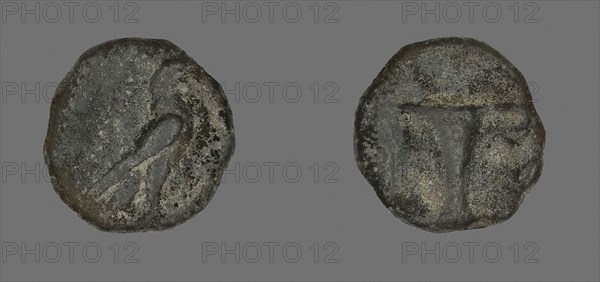 Coin Depicting an Eagle, about 320/250 BC, Greek, Ancient Greece, Bronze, Diam. 1.3 cm, 2.30 g
