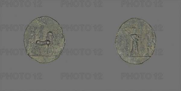 Coin Depicting the Goddess Artemis, after 190 BC, Greek, Ancient Greece, Bronze, Diam. 1.6 cm, 3.17 g