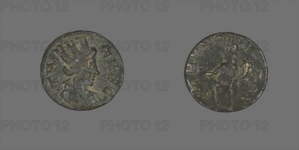 Coin Depicting the Amazon Cyme, AD 253/268, Roman, Roman Empire, Bronze, Diam. 1.8 cm, 2.96 g