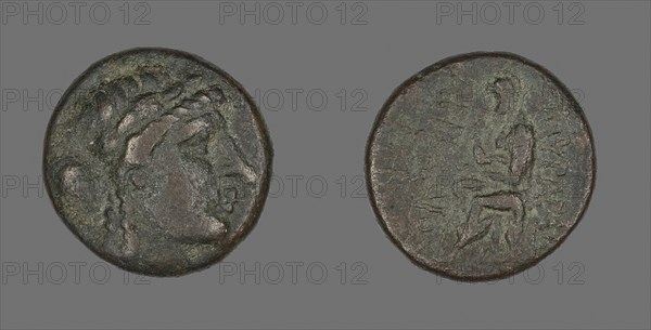 Coin Depicting the God Apollo, 2nd/1st century BC, Greek, Ancient Greece, Bronze, Diam. 2.1 cm, 8.45 g