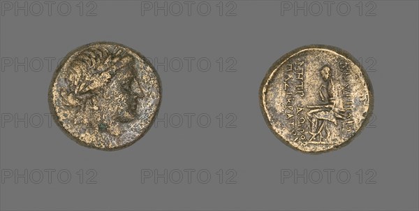 Coin Depicting the God Apollo, 2nd/1st century BC, Greek, minted in Smyrna, Ionia, Greece, Bronze, Diam. 2.2 cm, 10.27 g