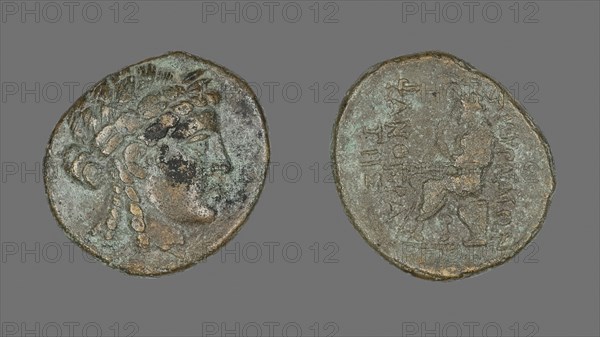Coin Depicting the God Apollo, 2nd/1st century BC, Greek, Ancient Greece, Bronze, Diam. 2.4 cm, 8.72 g