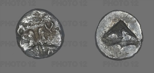 Coin Depicting a Lion, about 550/440 BC, Greek, Samos, Silver, Diam. 1.3 cm, 1.56 g