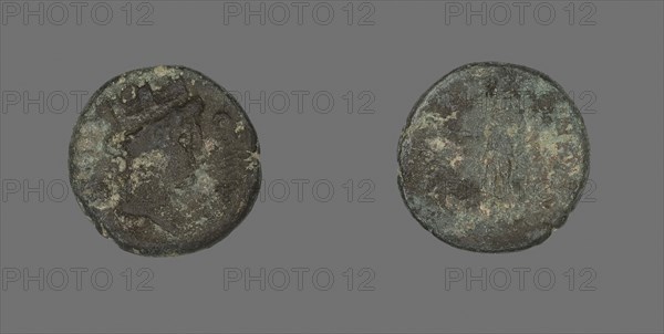 Coin Depicting the Goddess Tyche, AD 98/117, Roman, Izmir, Bronze, Diam. 1.9 cm, 5.18 g