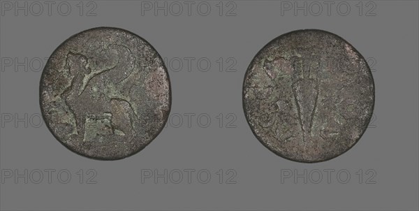 Coin Depicting a Sphinx, AD 138/217 (?), Roman, Roman Empire, Bronze, Diam. 2 cm, 4.64 g