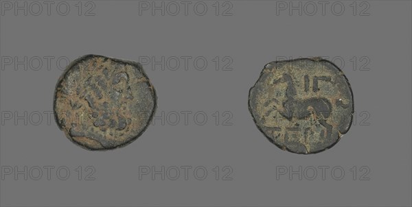 Coin Depicting the God Zeus, about 58 BC, Greek, Ancient Greece, Bronze, Diam. 1.6 cm, 2.83 g