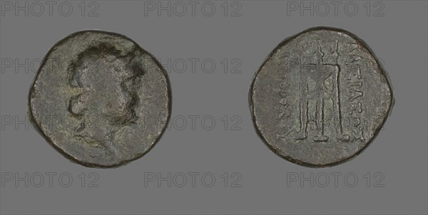 Coin Depicting a Goddess, 261/246 BC, Greek, Ancient Greece, Bronze, Diam. 2.1 cm, 8.43 g