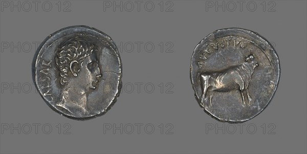 Denarius (Coin) Portraying Emperor Augustus, 21/20 BC, Roman, Roman Empire, Silver, Diam. 2 cm, 3.62 g