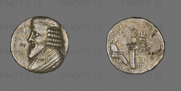 Tetradrachm (Coin) Portraying King Gotarzes, AD 40/51, Parthian, Iran, Silver, Diam. 2.6 cm, 10.43 g