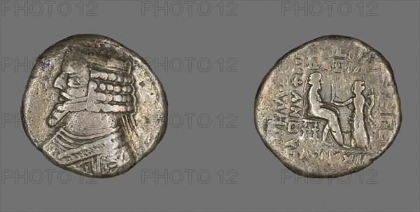 Tetradrachm (Coin) Portraying King Phraate IV, 38/3 BC, Parthian, Iran, Silver, Diam. 2.8 cm, 12.88 g