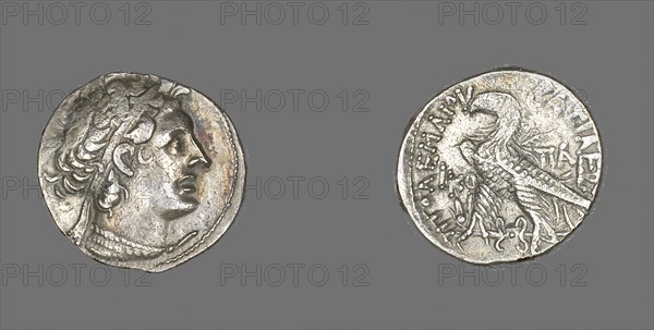 Tetradrachm (Coin) Portraying King Ptolemy I, Ptolemaic Period (53–52 BC), issued by King Ptolemy XII Auletes, Reign of Ptolemy XII Auletes (80–51 BC), Greco-Egyptian, Egypt, Silver, Diam. 2.6 cm, 14.06 g