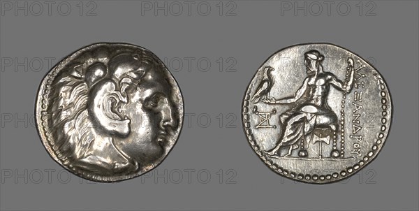 Tetradrachm (Coin) Portraying Alexander the Great, 336/323 BC, Greek, minted in Macedon, Roman Empire, Silver, Diam. 2.9 cm, 17.03 g