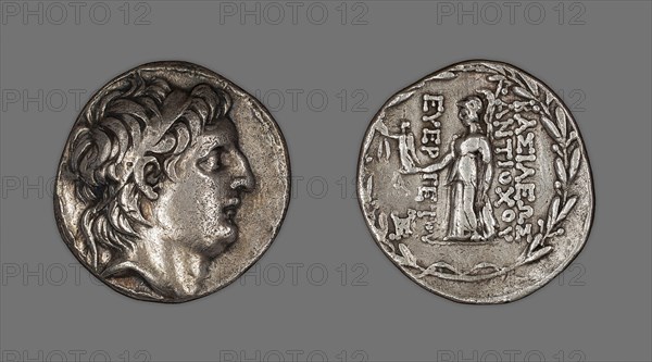 Tetradrachm (Coin) Portraying King Antiochus VII Euergetes Sidetes, 138/129 BC, Greek, probably minted in Antioch (near modern Antakya, Turkey), Ancient Near East, Silver, Diam. 2.7 cm, 15.74 g