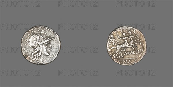 Denarius (Coin) Depicting the Goddess Roma, 139 BC, issued by the Aurelia family, Roman, Roman Empire, Silver, Diam. 1.9 cm, 3.67 g