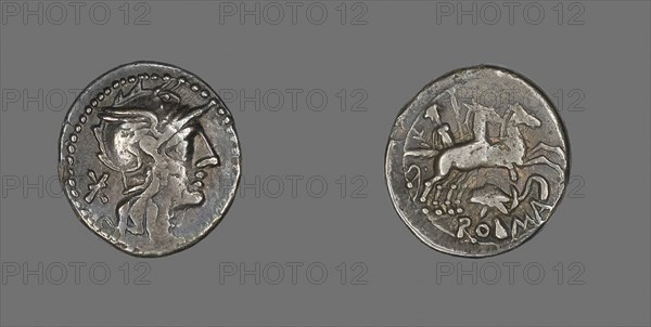 Denarius (Coin) Depicting the Goddess Roma, about 99 BC, Roman, Roman Empire, Silver, Diam. 1.9 cm, 3.74 g