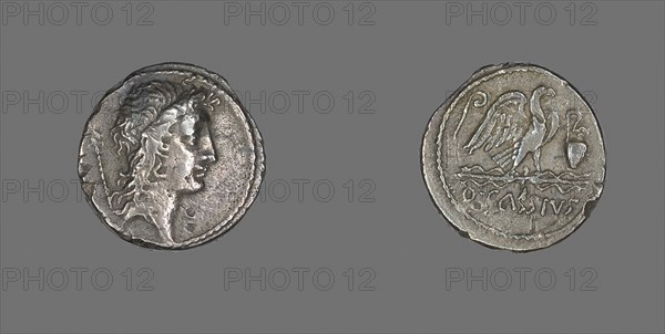 Denarius (Coin) Depicting the Genius Populi Romani, about 55 BC, Roman, Roman Empire, Silver, Diam. 1.8 cm, 4.13 g