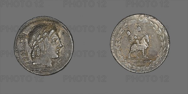 Denarius (Coin) Depicting the God Apollo, 85 BC, Roman, Roman Empire, Silver, Diam. 2.1 cm, 4.22 g
